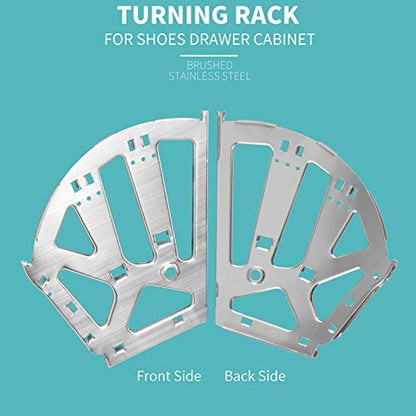 3 Layers Shoes Drawer Cabinet Hinges, Silver Shoe Cabinet Replacement Fittings Stainless Steel for Kitchen Living Room, 1 Pair - color: Silver, size: 3 Layers