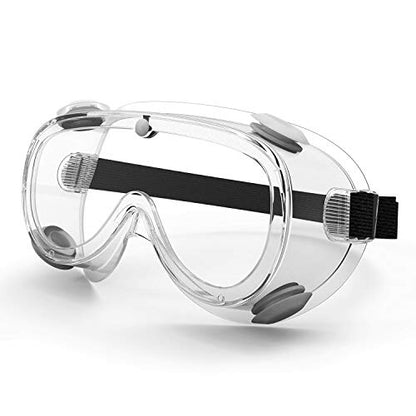 Safety Goggles Medical Goggles Fit Over Eyeglasses Anti-Fog Safety Glasses Clear Lab Goggles chemistry Protective Eyewear ANSI Z87.1
