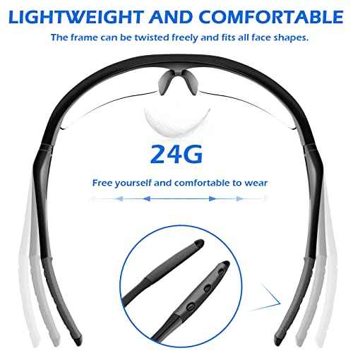 OXG 12 Pack Safety Glasses, ANSI Z87.1 Impact Resistant Anti-Scratch Safety Goggles for Men Women Youth - color: Clear