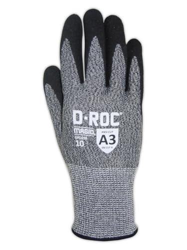 MAGID Griffin Gear ANSI A3 Hyperon Blended Sandy Nitrile Coated Work Gloves, 24 Pairs, Size 8/Medium, GPD255 - size: 8/Medium, style: 24 Pair