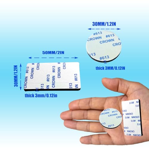 Double Sided Tape, Strong Mounting Tape,Black Self-Adhesive Strong Foam-Pads Include Round(40Pcs) and Rectangular(25Pcs) for Walls Picture, Cars,Office,School and Home.