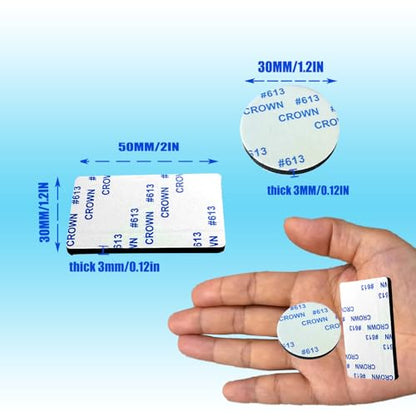 Double Sided Tape, Strong Mounting Tape,Black Self-Adhesive Strong Foam-Pads Include Round(40Pcs) and Rectangular(25Pcs) for Walls Picture, Cars,Office,School and Home.