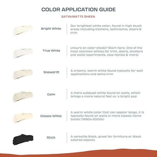 Touch Up Paint, Off White (Snowdrift), 1oz, Matte, w/brush in bottle, Quick drying, for Home repairs, Kitchen Cabinets - color: Snowdrift, size: 1 Fl Oz (Pack of 1)
