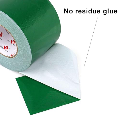BOMEI PACK 4 Inches Green Duct Tape,Heavy Duty Wide Roll Duct Tape,4 Inch x 60 Yards,9 Mil Thick,Flexible,Waterproof and UV Resistant,Residue Free for Repairs,Industrial,Professional Use - color: Green