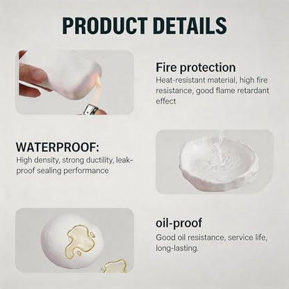 Waterproof Sealant Putty, Quick Repair Mending Clay for Pipe, Wall Hole & AC Opening, Strong Sealing Mud for Leak Proof Fix (12) - color: 12