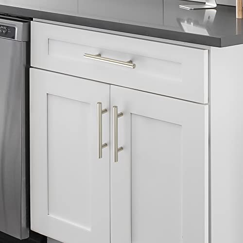 10 Pack Cabinet Handles with 3.75 Inch (96mm) Hole Center Brushed Nickel Cabinet Pulls Stainless Steel Drawer Pulls, Kitchen Knobs for Dresser Drawer, 6 Inch Overall Length - color: Brushed Nickel T-Shaped, size: 3-3/4" Hole Center