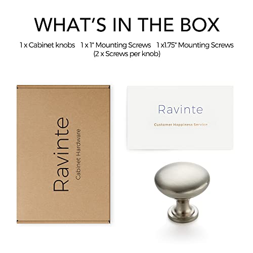 Ravinte 1 Pack Kitchen Cabinet Knobs Dresser Knobs Satin Nickel Drawer Pulls Brushed Nickel Door Handles for Drawer Cupboard and Dresser - color: Brushed Nickel