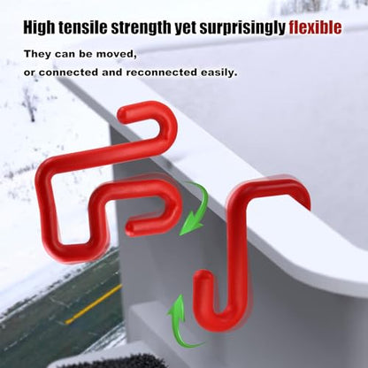CNQLIS 2 Pack Red Bucket Hooks, Lineman Bucket Tool Holder Fits 3" Bucket Lip, Hooks for Aerial Baskets, Attach Tool Bags or Aprons, 40lbs - size: 3 Inch