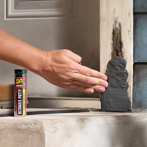 Flex Seal Epoxy, Ultimate Putty, Multi-Purpose, Durable, Permanent, Watertight, Long-Lasting Bond, for Automotive, Marine, Plumbing, Home, & Tool Repairs, Cures Dark Gray, 2 oz Putty Stick - style: Putty Stick 2 oz