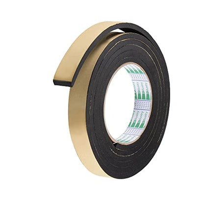 uxcell Sealing Foam Tape 20mm Wide 5mm Thick 2m/6.56ft Long, EVA Self Adhesive Weather Strip for Window Door Insulation - size: 20mmx5mmx2m