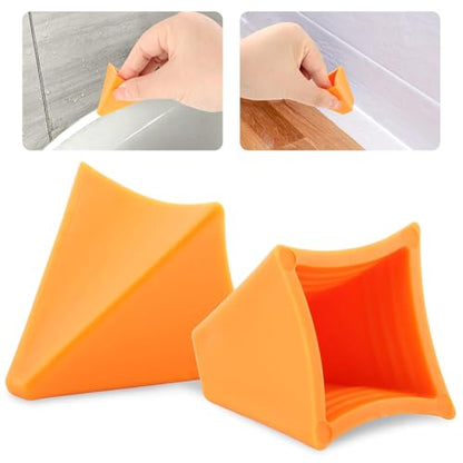2 PCS Silicone Seam Tool Silicone Caulking Tool, Caulk Applicator, Easy to Use and Reusable Caulking Applicator Finishing Tool for Kitchen, Bathroom, Joint