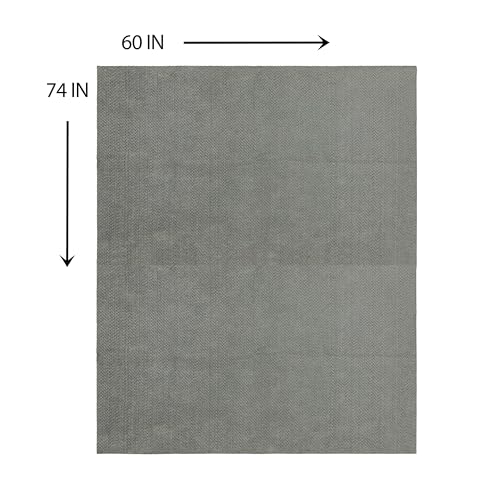 Mohawk Home Oil Spill Moisture Barrier Mat Utility Solid Gray 5' X 6' 2" Other Perfect for Kitchen, Living Room, Kids Room, Dining Room, Hallway, Office, Garage, Entryway, Bathroom, Laundry Room - size: 5' x 6'2" (Rectangular)