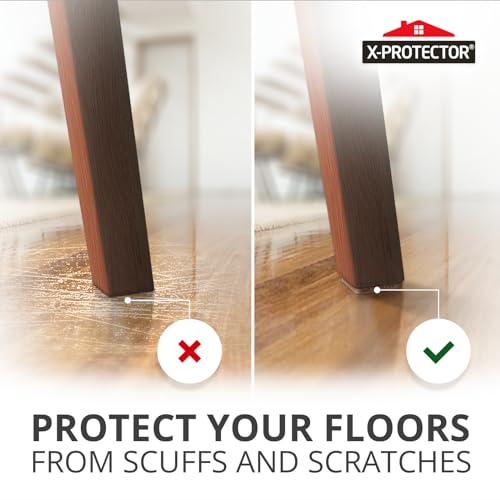 X-Protector Felt Furniture Pads - 20 PCS 6 x 1/2" - Premium Felt Strips with Adhesive Backing - Rectangular Furniture Pads for Hardwood Floors - Cut Furniture Felt Pads to Size You Need! (Brown) - size: 6 x 1/2 inch
