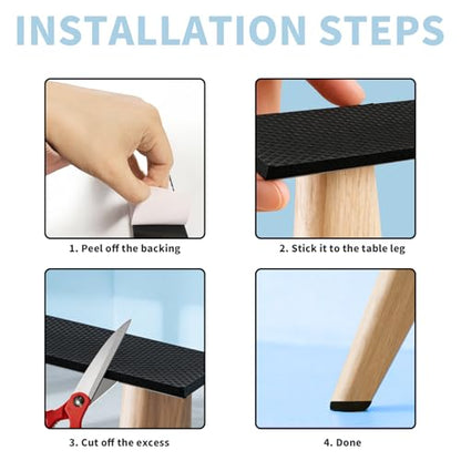 4 Pack Premium Furniture Pads, Furniture Gripper, Stoppers, Non-Slip Pads Silders, Foot Cover for Desk, Chair, Hardwood Floors (4)