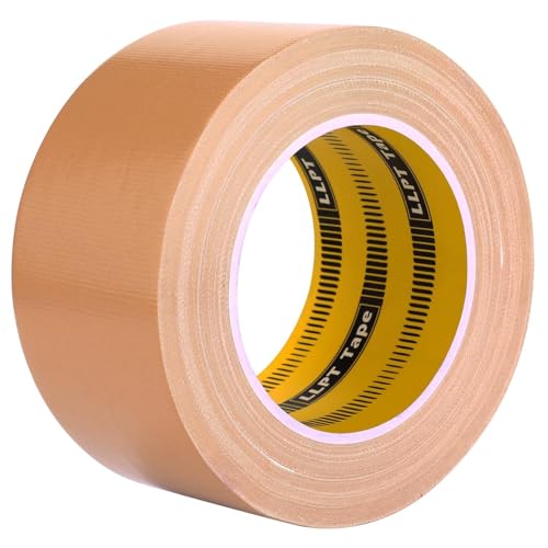 LLPT Duct Tape Premium Grade 2.36 Inches x 108 Feet x 11 Mil Easy Tear Residue Free Strong Adhesive Color Brown (DT241) - color: Brown