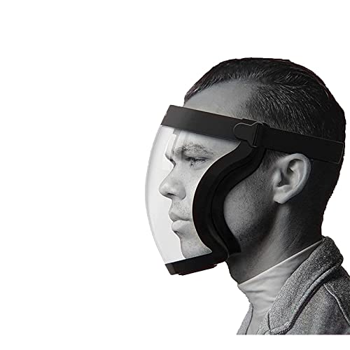 Super Protective Face Shield,Anti Fog Mask,Adult Clear Face Shield,Plastic Face Mask（Grey） - color: Grey