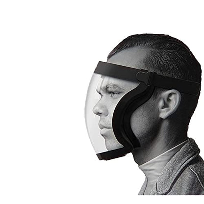 Super Protective Face Shield,Anti Fog Mask,Adult Clear Face Shield,Plastic Face Mask（Grey） - color: Grey