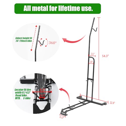 PHUNAYA Bike Stand,Vertical Bike Rack For Indoor Bike Storage,Upright Bicycle Stand Floor. (StyleA-1pack) - style: StyleA-1pack