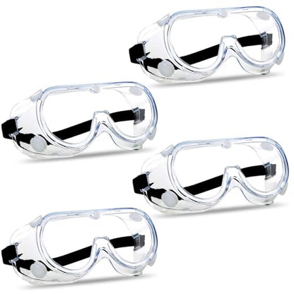 Super More Anti-Fog Protective Safety Goggles Clear Lens Wide-Vision - color: Transparent-4