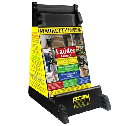 Ladder Leveler, Pitch Hopper, Ladder Stabilizer with Storage, Ladder Levelers for Stairs and Extension Ladders, Easy to Use, Conquer Uneven Ground (Classic Black) - color: Classic Black