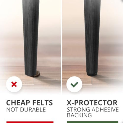Felt Furniture Pads 235 PCS X-Protector! Huge Quantity of Black Furniture Pads for Hardwood Floors with Many Big Sizes – Your Ideal Wood Floor Protectors for Furniture. - size: 235 Pcs Black, Round & Square