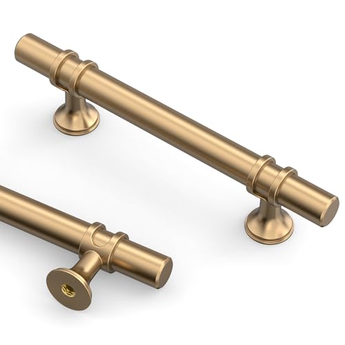 Asidrama 10 Pack 3.75 Inch(96mm) Champagne Bronze Kitchen Cabinet Handles, Cabinet Pulls Kitchen Cabinet Hardware Cupboard Handles Drawer Pulls - color: Champagne Bronze, size: 3.75" Hole Center, style: 10 Pack