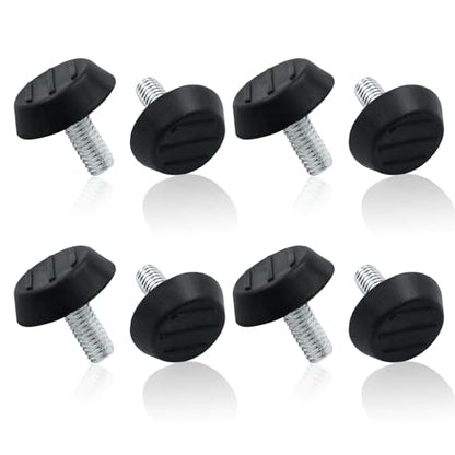 8 Pcs M6 x 15mm Black Furniture Legs, Modern Style, Adjustable Levelers for Chairs, Tables, Desks, Cabinets, Patio Furniture - size: M6 x 15mm