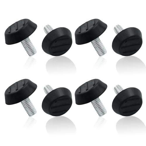 8 Pcs M6 x 15mm Black Furniture Legs, Modern Style, Adjustable Levelers for Chairs, Tables, Desks, Cabinets, Patio Furniture - size: M6 x 15mm