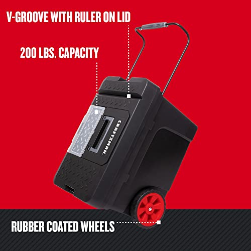 CRAFTSMAN Rolling Tool Box with Wheels, Includes Organizers and Trays, Heavy Duty Plastic, Lockable, 15.2 Inch (CMST33026) - style: 17 gallon Tool Box