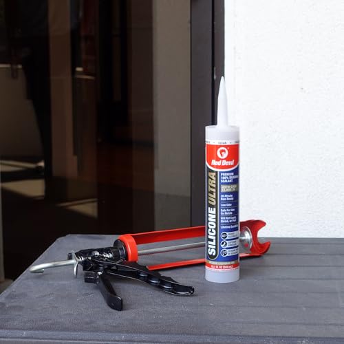 Red Devil 0787 Silicone Ultra 100% RTV Silicone Sealant, 10.1 oz., Clear, 12 Pack - color: Clear, size: 12 - Pack, style: 10.1 oz.