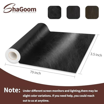Leather Repair Patch, Strong Sticky Repair Patch Self Adhesive Waterproof, DIY Large Vinyl Patches for Couches, Furniture, Sofa, Car, Chair (Black, 3.5X79 inch) - color: Glossy Black, size: 3.5X79 inch