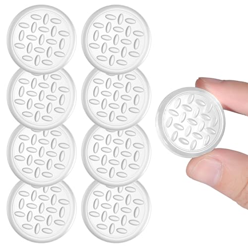 8 Non Slip Furniture Grippers Pads Transparent Round Furniture Rubber Grippers Prevent Sliding for Hardwood Floor Laminate Tile Carpet Protect Couches Chairs Tables Reducing Scratch Proof Floor