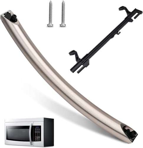 DE94-02933A Microwave Door Handle & DE64-00760A Door Latch Key - Kit for Samsung MC/ME/SMH Series Microwaves | Metal Material, Light Rose Gold Round Microwave Handle Replacement