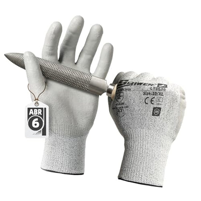 Schwer Safety Work Gloves with Certified Level 6 Abrasion Resistance, ANSI A2 Cut Resistant Gardening & Fishing Gloves with Grip, General Working Gloves for Construction, Mechanic, LT5636, XL - size: X-Large, style: 1 Pair