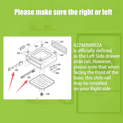 4276ER0002A Right Side Pedestal Drawer Slide Latch Compatible with LG Electronics Dryer,Replacement Assembly for Plastic Latch of Dryer Pedestals - style: Right