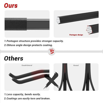 Ultrawall Garage Storage Hooks, Heavy Duty Steel Tool Organizer, 12.4 Inch Wall Mount Hangers Racks for Car Tires, Ladders, Chairs, Ropes and Garden Tools, 2 Pack