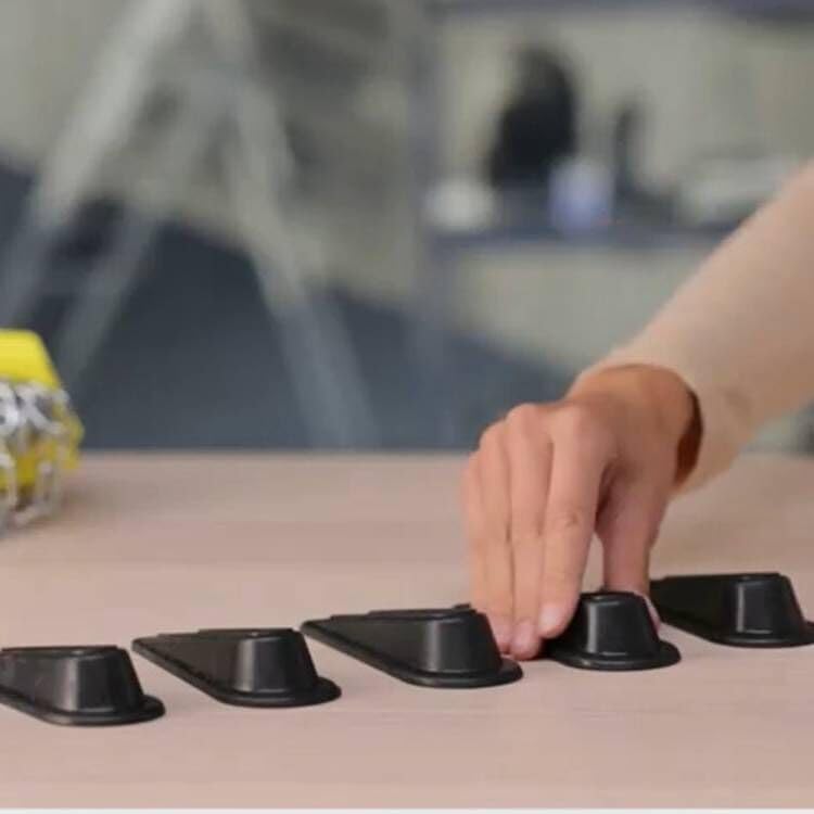 Rubber Doorstopper Wedge Suitable for All Floors Non-Scratching and Anti-Slip Design (5 Packs)