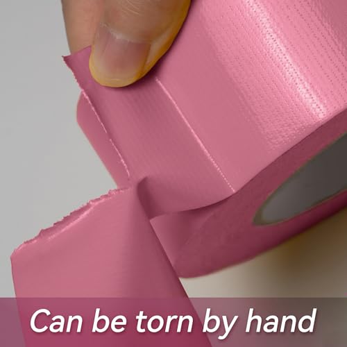 Reniteco Pink Duct Tape- 2 inches x 45 Yards, Heavy Duty Duct Tape, Waterproof, Resistant, NO-Residue, UV Blocking, Pack of 1 - color: Pink, size: 2in*45yard