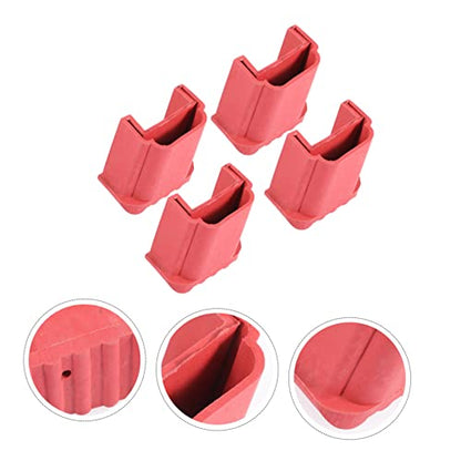 POPETPOP 4pcs Slip Mats for Ladders Non Slip Furniture Pads Staircase Step Treads Ladder for Stairs Outdoor - color: Red