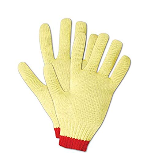 MAGID C590KV-8 Cut Master C590KV Heavyweight Seamless Knit Gloves, Made with DuPont Kevlar 1000, X-, Yellow , Medium (Pack of 12) - size: 8/M
