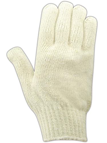 MAGID KnitMaster T93P/T93CP Cotton/Polyester Glove, 9.5" Length, Men's (24 Pair) - size: 9/L, style: 24 Pairs