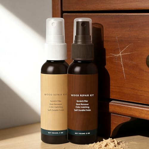 Wood Repair Kit, Wood Scratch Repair Kit for Hardwood Floors & Furniture Covers Nicks, Scratches & Minor Defects Restores Finish on Engineered & Solid