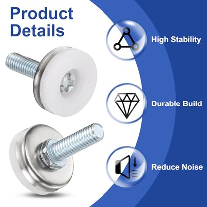uxcell 5/16"-18 Thread Furniture Feet Levelers, 8Pcs 25.4x29mm LxW Adjustable Furniture Feet Screw in Threaded Leveling Leg Screw on Chair Foot Glides Leveling for Table Chair Silver - color: Silver, size: 5/16"-18 25.4x29mm