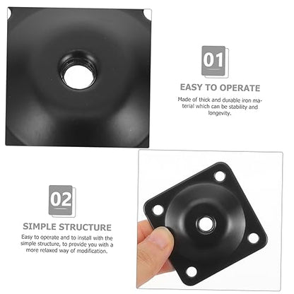 Cabilock Furniture Leg Mounting Plates Set Heavy Duty Iron Brackets for Sofa Table Chair Repair Easy to Install Sturdy Flat Design for Replacement of Worn Leg Connectors
