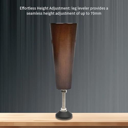 Furniture Leveling Feet, 4 pcs M6 Heavy Duty Height Adjuster Foot Feet Leveler Thread Size for Tables, Chair, Sofa, Workbench, Dresser, Bench, Cabinets(D40*M6*L70) - size: D40*M6*L70