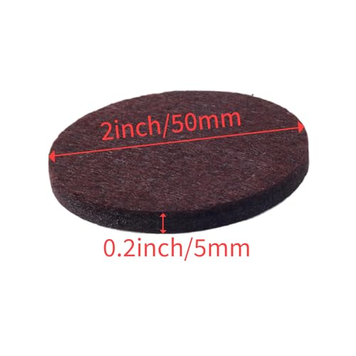 Furnigear 2x2inch Round Felt Furniture Pads, 18Pcs Self-Adhesive Floor Protectors for Chair Legs, Hardwood Floors - Cuttable, Anti-Scratch, Brown - size: 2*2inch