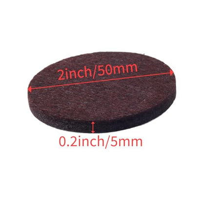 Furnigear 2x2inch Round Felt Furniture Pads, 18Pcs Self-Adhesive Floor Protectors for Chair Legs, Hardwood Floors - Cuttable, Anti-Scratch, Brown - size: 2*2inch