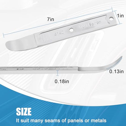 4140 Pry Tool,Pry Bar Trim Removal Tool,Pocket Pry Bar,Automotive Trim Removal Tool Kit,Aircraft Trim Removal Pry Tool,Interior and Exterior Trim Removal Kit for Planes - size: silver 2pcs