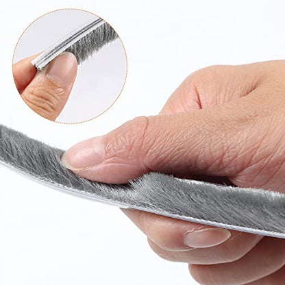 Weather Stripping Door Seal - Seals 5m (16ft) Soundproof, Draft & Dustproof Strip for Doors, Windows, Cabinet Doors with Noise Cancelling Window Inserts 7mm x 8mm (0.276 x 0.315 Inch), Gray - size: 7 mm x 8 mm