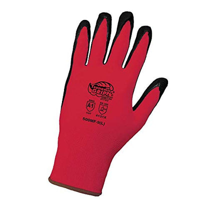 Global Glove 500MF - Tsunami Grip Mach Finish Nitrile Coated Gloves - Medium